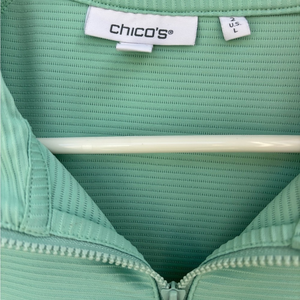 Mint Green Quarter-Zip Pullover - Picture 6 of 8